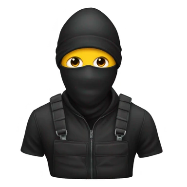 Robber with mask sticker