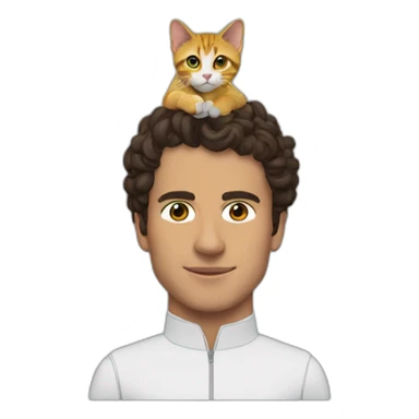 Lando norris with a cat on his head sticker