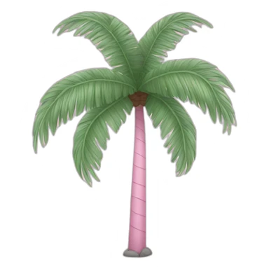 Pastel pink round palm tree sticker