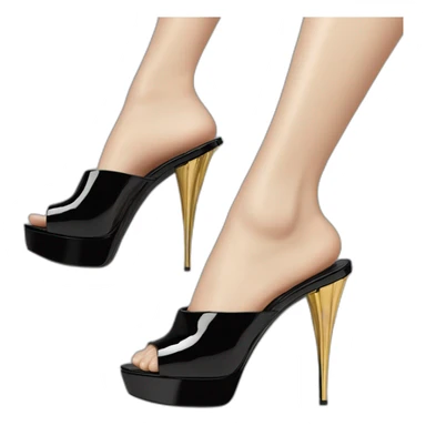 Ysl TRIBUTE heel SANDAL black PATENT LEATHER sticker