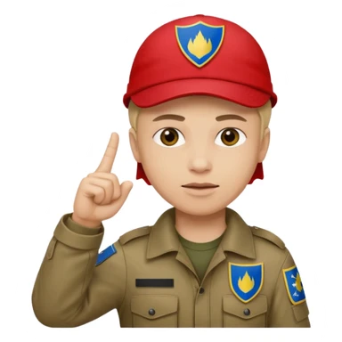 Red with tactical capholding bosnia flag one finger up sticker