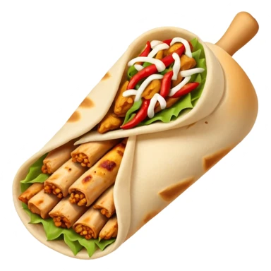 shawarma with chicken and chili sticker