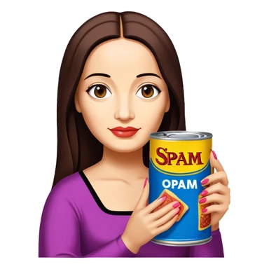 pop art warhol style monalisa holding can of spam  sticker