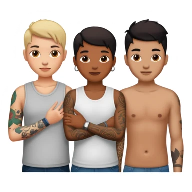 men and women with more tatoos on their body sticker