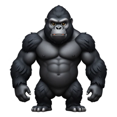3d Full hd Pixar Style black gorilla sticker