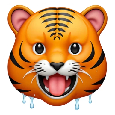 tiger's tongue sticking out sticker