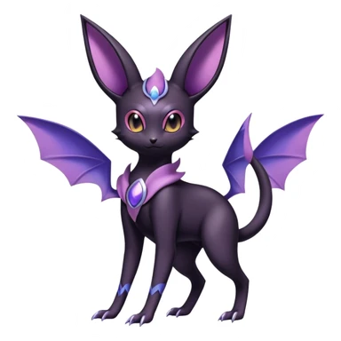 Shiny Dark Noibat-Espeon-Umbreon-Nidorino-fusion-hybrid full body sticker