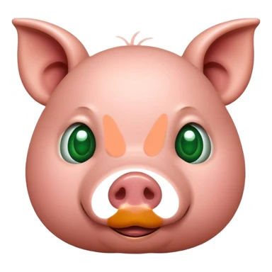Nose pig green sticker