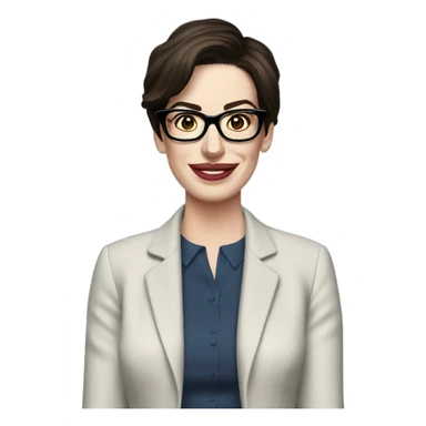 Ann hathaway with glasses  sticker