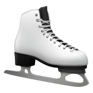 Black pro ice skate, wih toe picks sticker