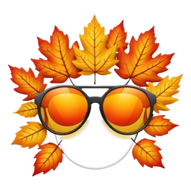autumn trees in sunglasses lens sticker