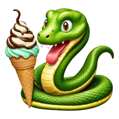 dondurma yiyen yılan sticker