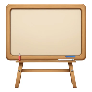 drawing board with classic wooden frame sticker