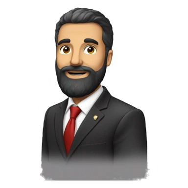 Député Antoine Armand avec barbe sticker