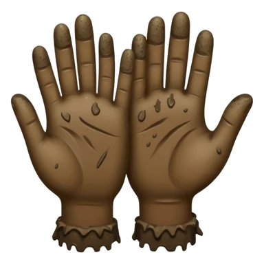 dirty hands of mud sticker