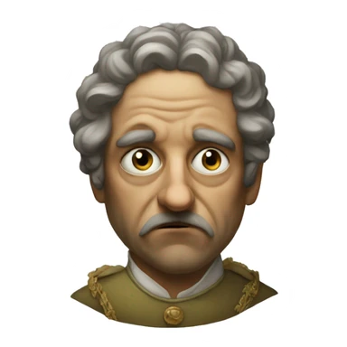 tartaglia portrait with mask disgust sticker