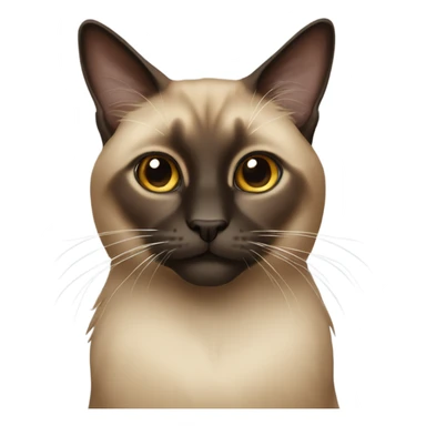 Long hair brown cat Siamese  sticker