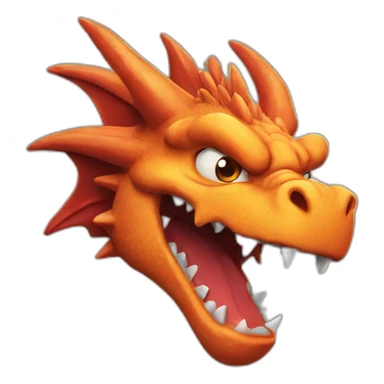 Angry dragon sticker