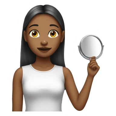 Girl with mirror sticker