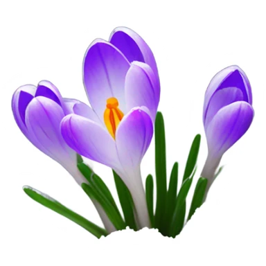 Crocus in snow sticker