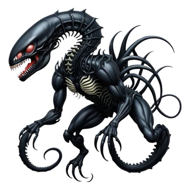  Venom-Gabite-Xenomorph-hybrid-fantasy-creature (full body) sticker