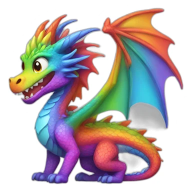 rainbow dragon  sticker
