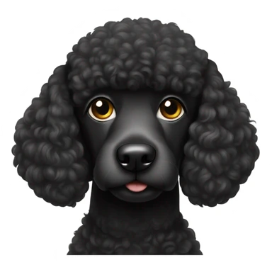 Black poodle Dog with bindi  sticker