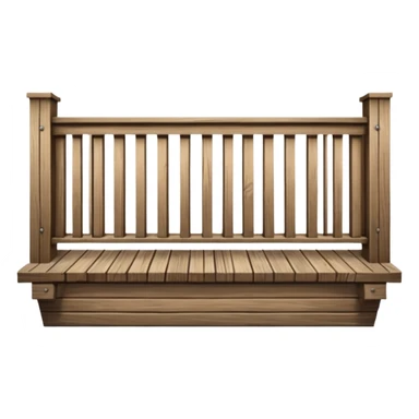 balcony made out of wood sticker