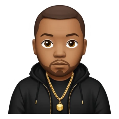 Timbaland with dark brown hair, black outfit sticker