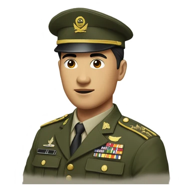 Leonad Han in army look sticker