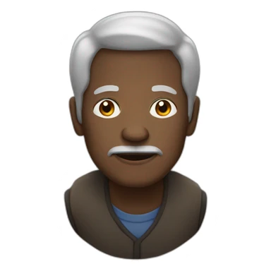 black old man on a bick sticker