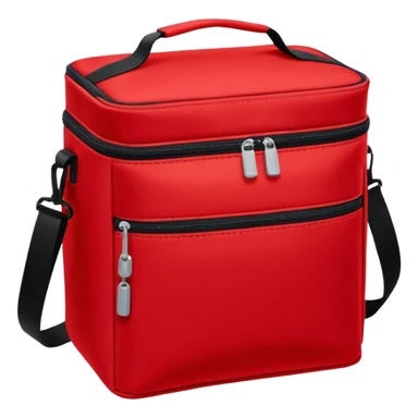 red cooler bag sticker