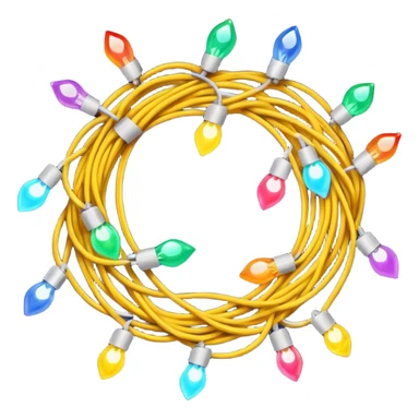 Christmas lights strang sticker