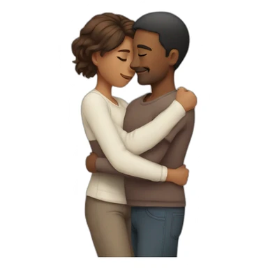 Couples hugging  sticker