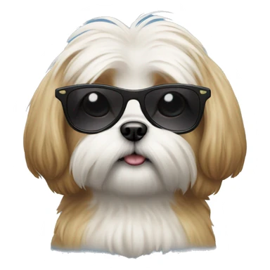 Shitzu with sunglasses sticker