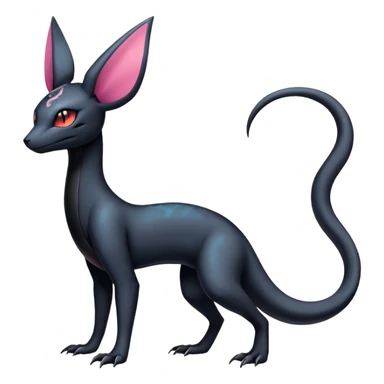Pastel Gothic Salandit-Umbreon-Fakémon-hybrid-creature (full body)  sticker
