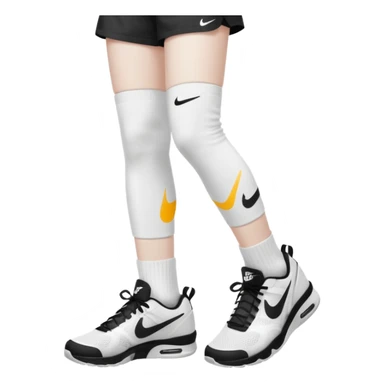 all-white, with black nike logo socks sticker