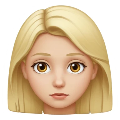 Girl crooked eye blond  sticker