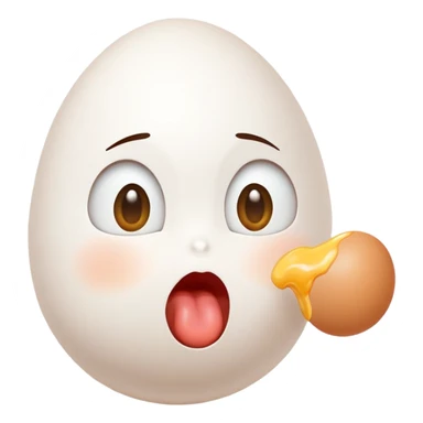 Egg blowing kisses sticker