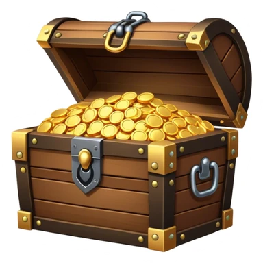 treasure chest unlocked glowing golden from the inside sticker