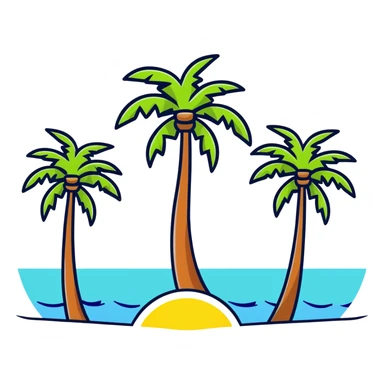 ball with Sochi palm trees and Black Sea sticker