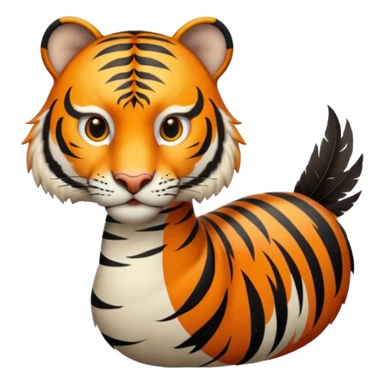 A fusion of a tiger and a goose sticker