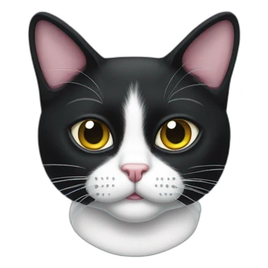 tuxedo cat with eye patch sticker