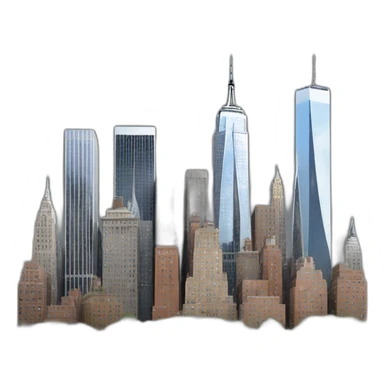 Detail of new york city skyline sticker