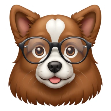 Dog with glasses sticker