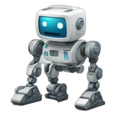 robô mexendo no computador sticker