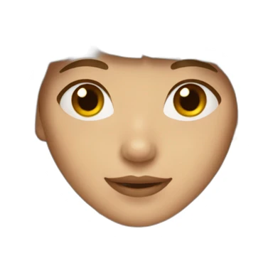 GIRL WITH LIGHT BROWN HAIR AND BANGS sticker