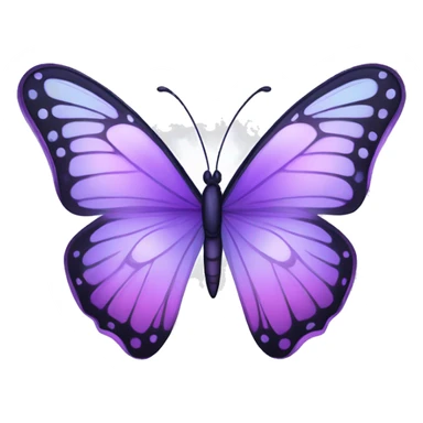 Sparkly glossy Pastel lilac-gradient butterfly sticker