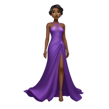 Purple gem inspired gown dress sticker