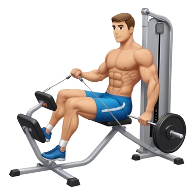 man cable-machine-leg-exercise sticker